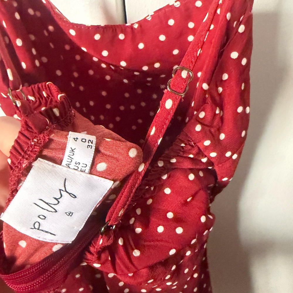 Princess Polly Red Polka Dot Slip Dress - Picture 3 of 3